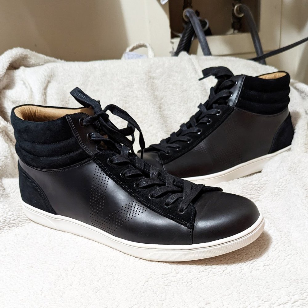 Vionic black leather boots sz13